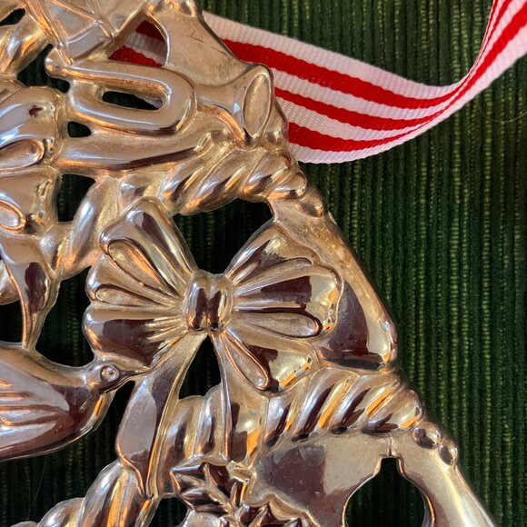 Vintage Silver Plate Christmas Tree - Wall Art/Trivet - - Picture 4 of 13